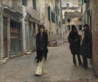 Straße in Venedig - John Singer Sargent — Ansicht des Kunstwerks