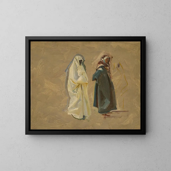 Studie von zwei Beduinen - John Singer Sargent — gerahmtes Bild an der Wand