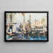 La Piazzetta mit Gondeln - John Singer Sargent — gerahmtes Bild an der Wand