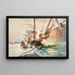 Entladung von Booten - John Singer Sargent — gerahmtes Bild an der Wand