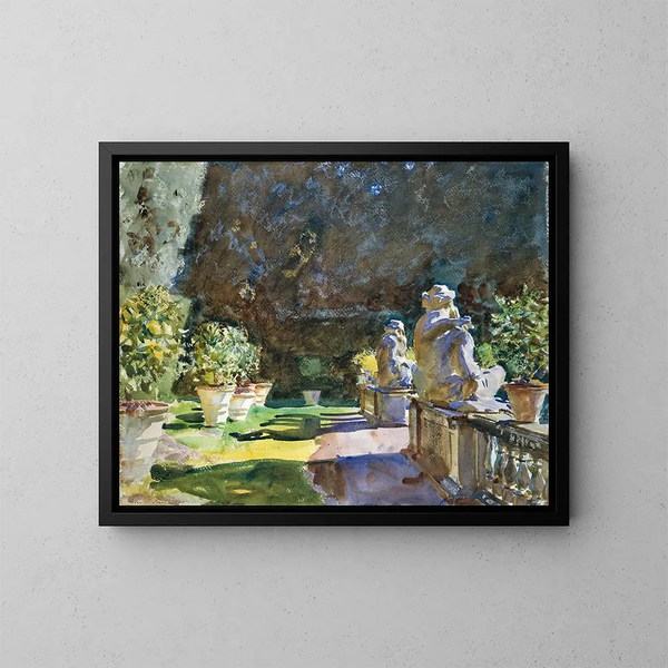 Villa de Marlia in Lucca - John Singer Sargent — gerahmtes Bild an der Wand