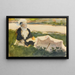 Frau mit Sonnenschirm - John Singer Sargent — gerahmtes Bild an der Wand