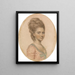 Lady George Sutton - John Smart — gerahmtes Bild an der Wand