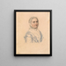Portrait einer Frau auf dem Bild, nach rechts gewandt - John Smart — gerahmtes Bild an der Wand