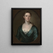 Portrait der Frau Judith Colman Bulfinch - John Smibert — gerahmtes Bild an der Wand