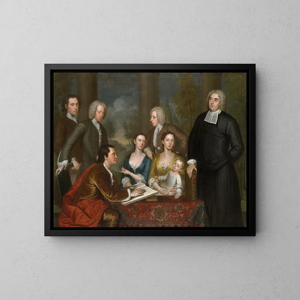 Das Bermudagruppe, der Senior Berkeley und sein Umfeld - John Smibert — gerahmtes Bild an der Wand