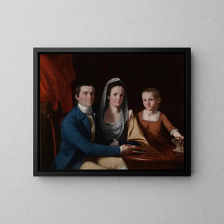 John Trumbull - Jonathan Trumbull Jr with Mrs Trumbull Eunice Backus and Faith Trumbull.webp