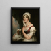 Sarah Trumbull mit einem Spaniel - John Trumbull — gerahmtes Bild an der Wand