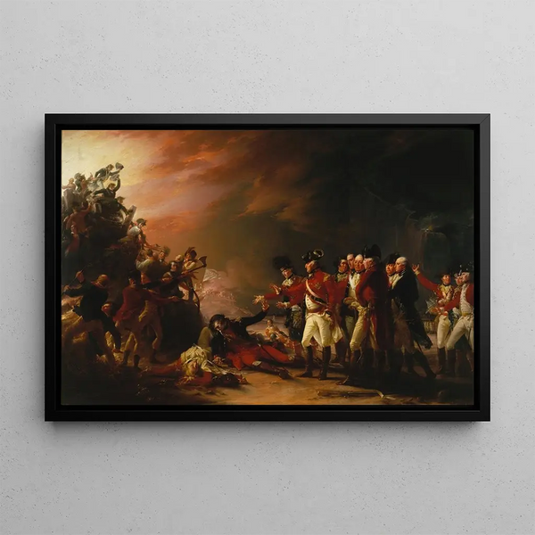 La Sortie de la garnison de Gibraltar - John Trumbull — gerahmtes Bild an der Wand