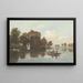 Ein Schloss am Wasserufer - John Varley — gerahmtes Bild an der Wand