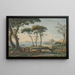 Fernblick auf das Schloss Harlech und Snowdon im Hintergrund, Nordwales - John Varley — gerahmtes Bild an der Wand