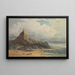 Figuren am Strand in Barmouth, Nordwales - John Varley — gerahmtes Bild an der Wand
