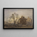 Lambeth-Gemälde auf der Seite von Surrey zwischen Westminster und Blackfriars Bridge - John Varley — gerahmtes Bild an der Wand