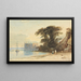 Flusslandschaft mit Figuren - John Varley — gerahmtes Bild an der Wand