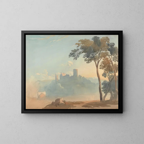 Das Schloss auf dem Hügel - John Varley — gerahmtes Bild an der Wand