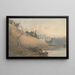 Ansicht des Château de Chepstow Monmouthshire von unter der Brücke - John Varley — gerahmtes Bild an der Wand