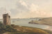 Ansicht vom Vidette bei Hakin auf Signal Hill, blickend über Nangle Point und Thorn Island, Pembrokeshire - John Warwick Smith — Ansicht des Kunstwerks