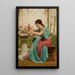 Ein Dilettant - John William Godward — gerahmtes Bild an der Wand
