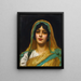 Kopf eines Mädchens, Atalante - John William Godward — gerahmtes Bild an der Wand