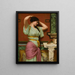 Julia - John William Godward — gerahmtes Bild an der Wand