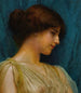 Studie eines Mädchenkopfes - John William Godward — Ansicht des Kunstwerks