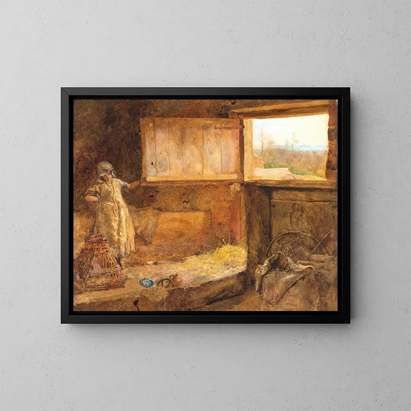 Der Heuboden - John William North — gerahmtes Bild an der Wand