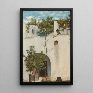 John William Waterhouse - Lady On A Balcony Capri.webp