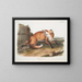 Renard roux américain mâle - John Woodhouse Audubon — gerahmtes Bild an der Wand