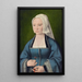 Margaretha Boghe Ehefrau von Joris Vezeleer - Joos van Cleve — gerahmtes Bild an der Wand