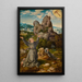Saint François recevant les stigmates - Joos van Cleve — gerahmtes Bild an der Wand