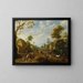 Eine Dorffest mit vielen Bauern, die feiern - Joost Cornelisz Droochsloot — gerahmtes Bild an der Wand