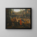 Eine Dorfszene mit zahlreichen Bauern und einem fahrenden Händler - Joost Cornelisz Droochsloot — gerahmtes Bild an der Wand