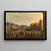 Der Kündigung der Söldner Waardgelders im Dienst der Stadtregierung durch Fürst Maurits in Utrecht am 31. Juli 1618 - Joost Cornelisz Droochsloot — gerahmtes Bild an der Wand