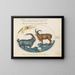 Eine wilde Ziege und ein Barbarie-Mouflon - Joris Hoefnagel — gerahmtes Bild an der Wand