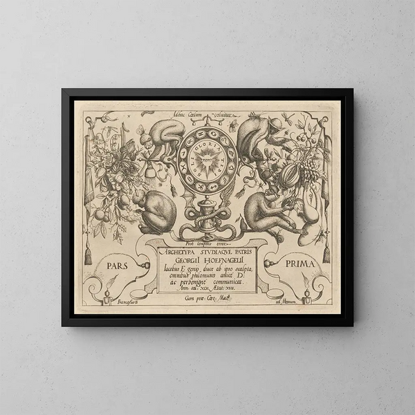 Archétypes und Studien des Vaters Georgius Hoefnagel, Pl12 - Joris Hoefnagel — gerahmtes Bild an der Wand