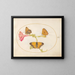Plaque 10: Der Braun der Haare, der Silberfritillaria und der gelbe Wolken-Schmetterling auf einer Vier-Uhr-Blume - Joris Hoefnagel — gerahmtes Bild an der Wand