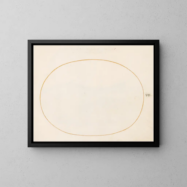 Platte 7 Oval leer - Joris Hoefnagel — gerahmtes Bild an der Wand