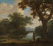 Landschaft mit einem Fischer und einem quadratischen Netz - Joris van der Haagen — Ansicht des Kunstwerks
