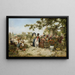 Der Blumenmarkt - José Benlliure y Gil — gerahmtes Bild an der Wand
