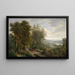 Landschaft an der Donau mit Blick auf Nudorf - Josef Burgaritzky — gerahmtes Bild an der Wand