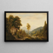Winterlandschaft mit dekorativen Figuren - Josef Burgaritzky — gerahmtes Bild an der Wand