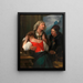 La confession - Josef Danhauser — gerahmtes Bild an der Wand