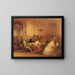 Gesellschaftsszene - Josef Danhauser — gerahmtes Bild an der Wand