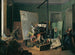 Komische Szene im Atelier - Josef Danhauser — Ansicht des Kunstwerks