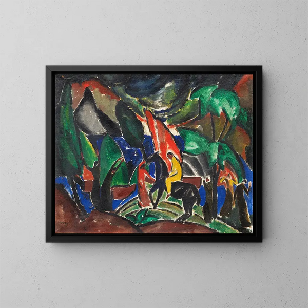 L'Attendu - Josef Eberz — gerahmtes Bild an der Wand