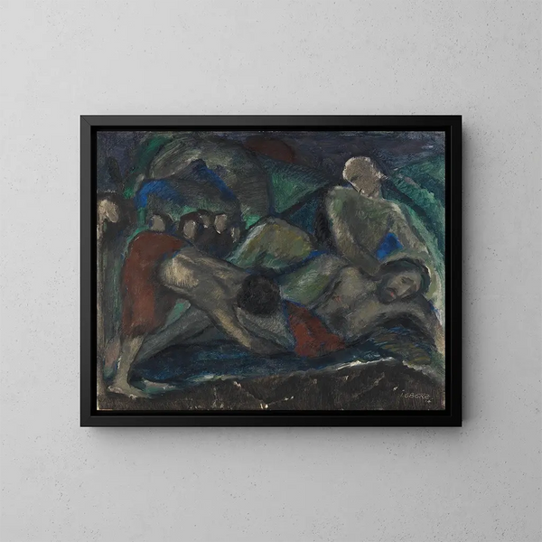 Mise au tombeau - Josef Eberz — gerahmtes Bild an der Wand