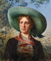 Portrait einer jungen Frau in traditioneller Tracht - Josef Kinzel — Ansicht des Kunstwerks