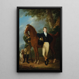 Josef Kreutzinger - Der Glockengieer Johann Caspar Hofbauer mit Pferd und Jger.webp