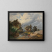 Landschaft unter einem aufziehenden Gewitter - Josef Kriehuber — gerahmtes Bild an der Wand