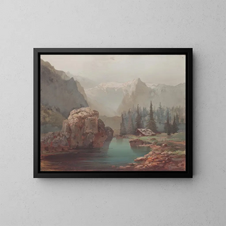 Josef Navrtil - Horsk krajina s jezerem.webp